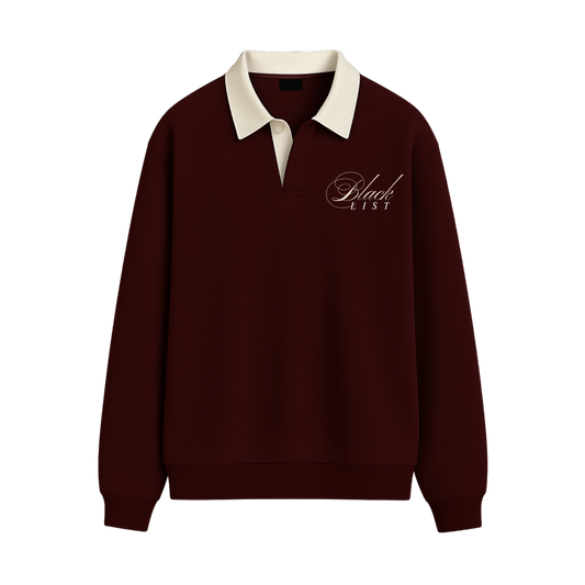 BLACKLIST CLASSIC WINE POLO SWEATSHIRT