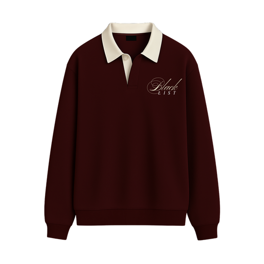 BLACKLIST CLASSIC WINE POLO SWEATSHIRT