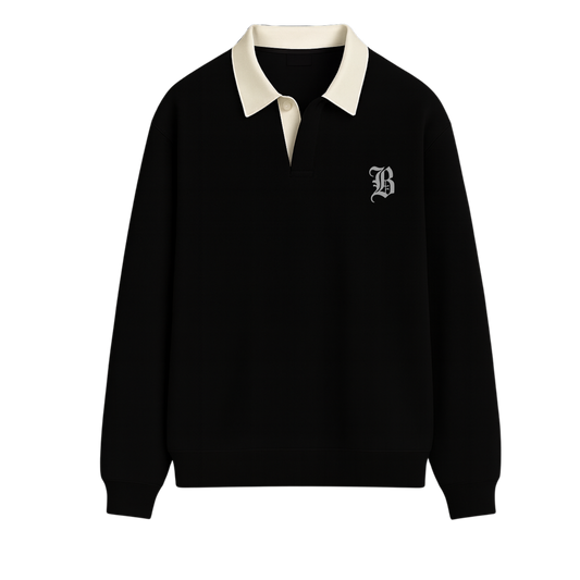 BLACKLIST MINIMAL BLACK POLO