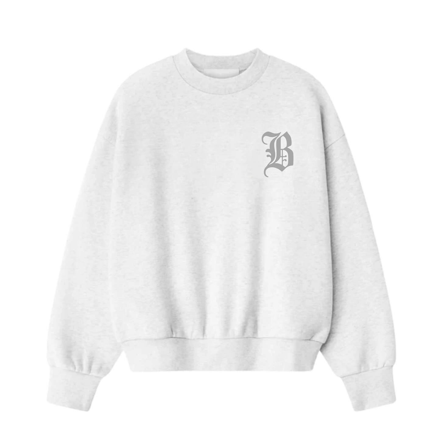 BLACKLIST DRIP WHITE NADO GREY OVERSIZED SWEATSHIRT 2.0