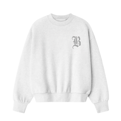 BLACKLIST DRIP WHITE NADO GREY OVERSIZED SWEATSHIRT 2.0