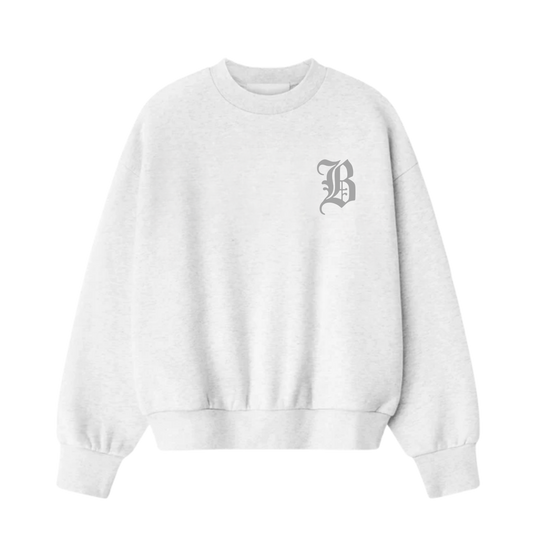 BLACKLIST DRIP WHITE NADO GREY OVERSIZED SWEATSHIRT 2.0