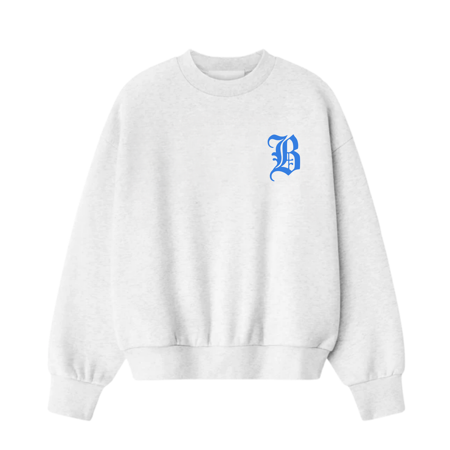 BLACKLIST DRIP WHITE ICE BLUE OVERSIZED SWEATSHIRT