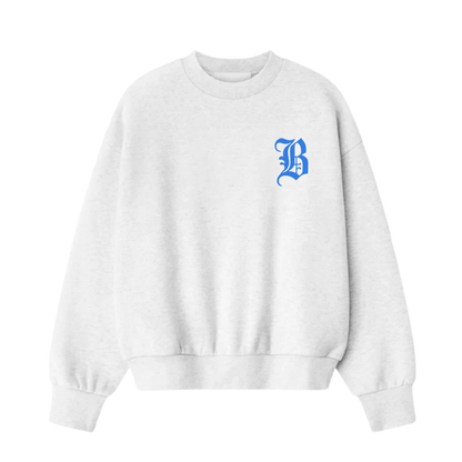 BLACKLIST DRIP WHITE ICE BLUE OVERSIZED SWEATSHIRT