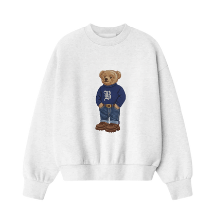 BLACK LIST CLASSIC BEAR WHITE OVERSIZED SWEATSHIRT