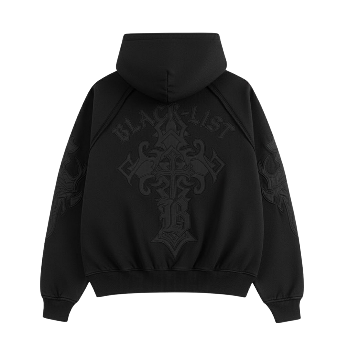 CHROME BLACK OVERSIZED HOODIE
