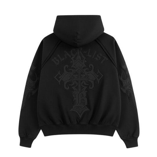 CHROME BLACK OVERSIZED HOODIE