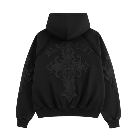 CHROME BLACK OVERSIZED HOODIE