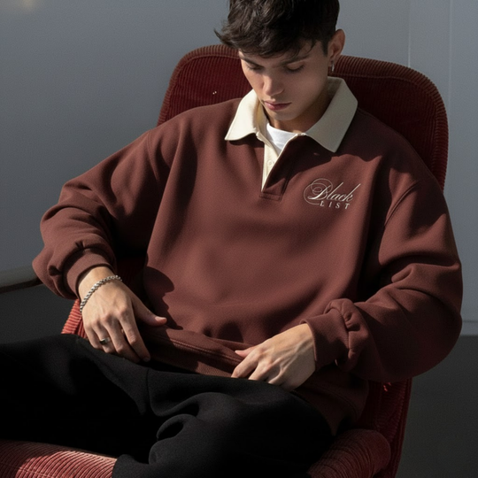 BLACKLIST CLASSIC WINE POLO SWEATSHIRT