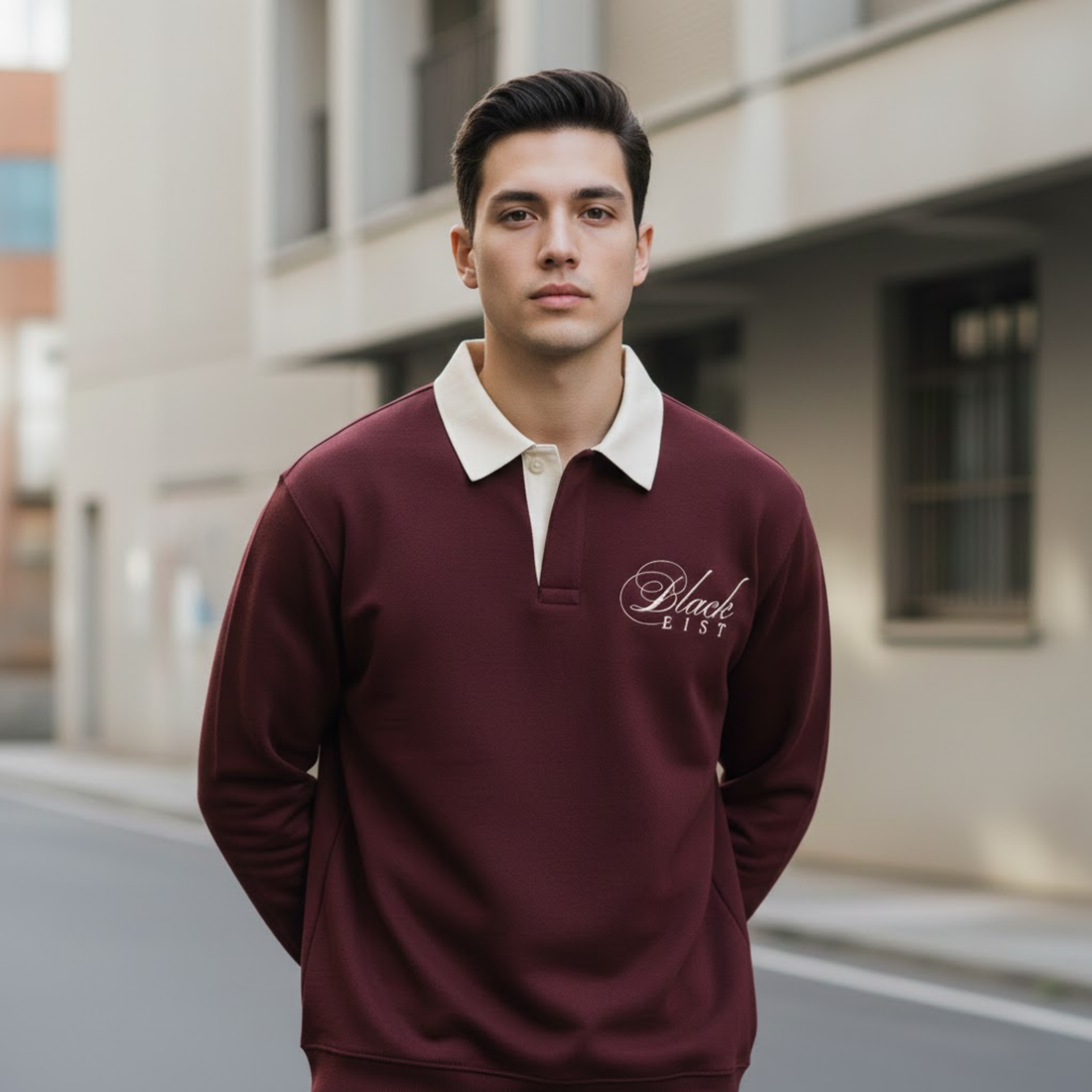 BLACKLIST CLASSIC WINE POLO SWEATSHIRT