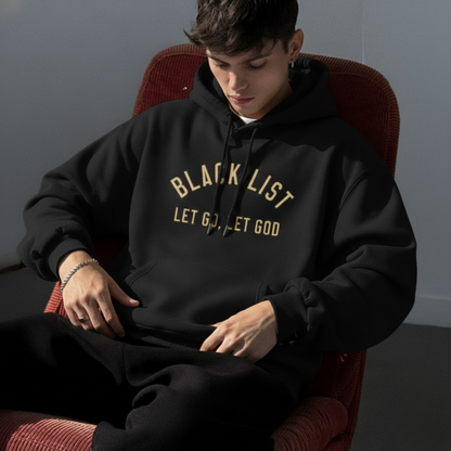 BLACKLIST ESSENTIAL BLACK OVERSIZED HOODIE 2.0