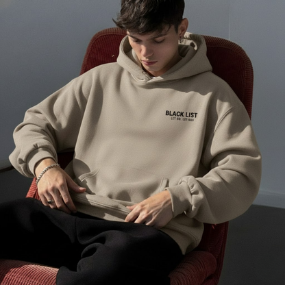 BLACKLIST ESSENTIAL HEATHER GRAY OVERSIZED HOODIE 1.0