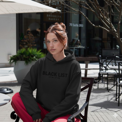 BLACKLIST ESSENTIAL BLACK OVERSIZED HOODIE 1.0
