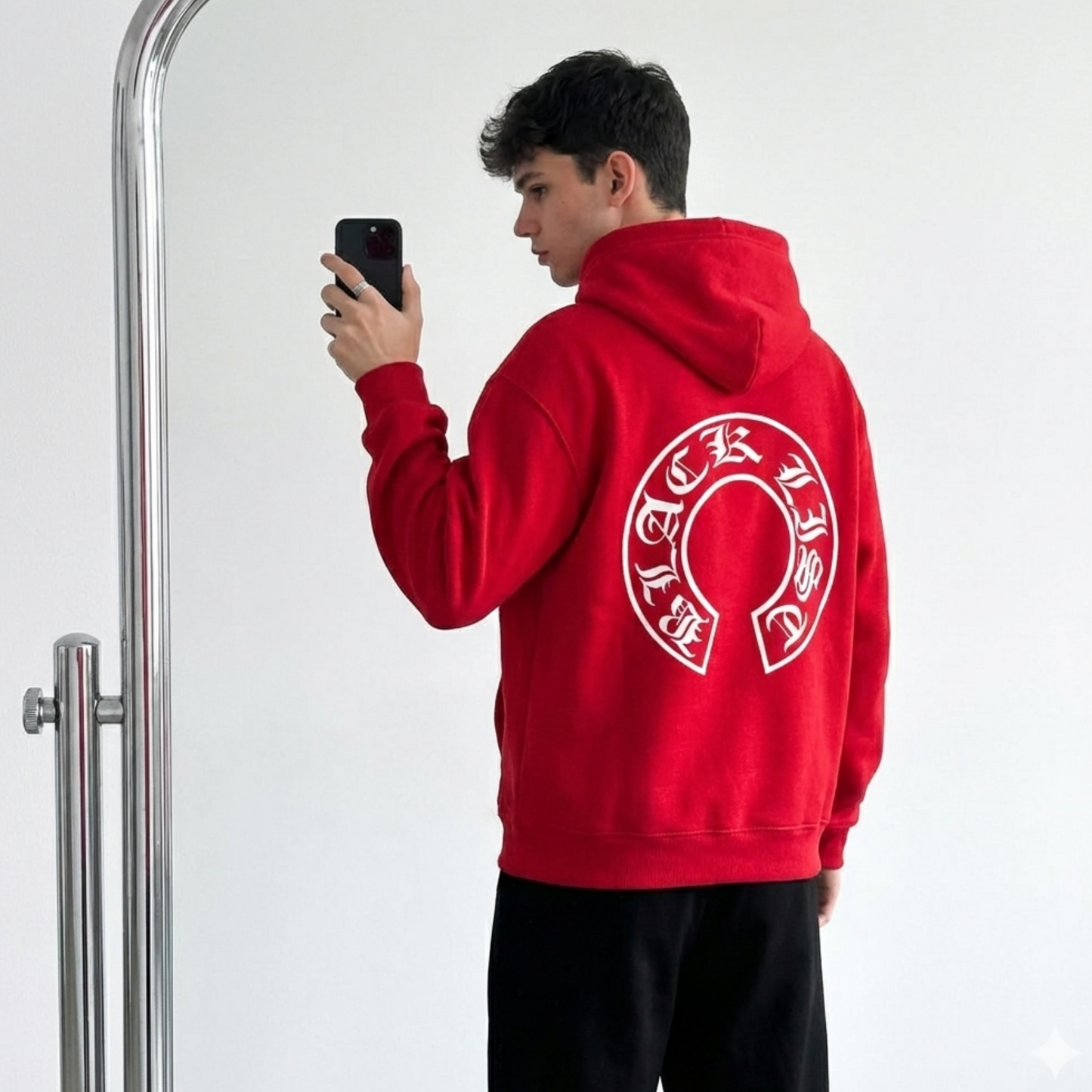 BLACKLIST OG RED OVERSIZED HOODIE