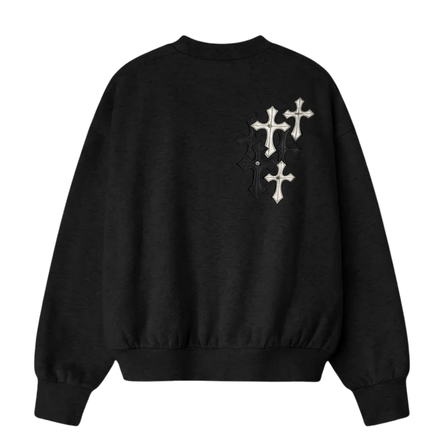 BLACKLIST ESSENTIAL CROSS BLACK SWEATSHIRT