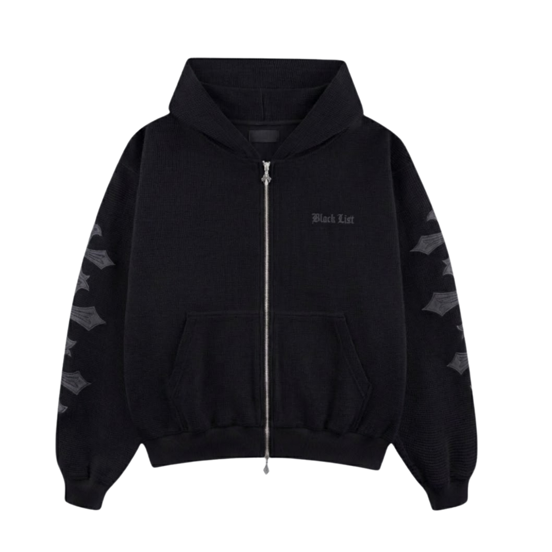 CHROME BLACK OVERSIZED BOMBER JACKET