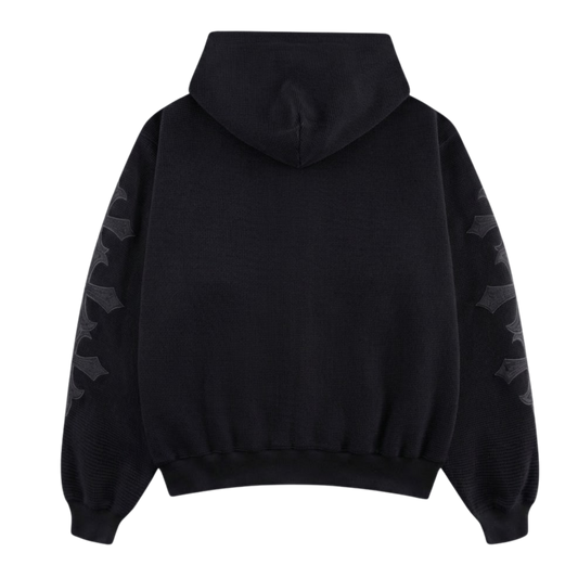 CHROME BLACK OVERSIZED BOMBER JACKET