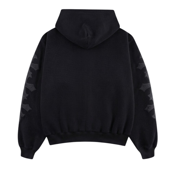 CHROME BLACK OVERSIZED BOMBER JACKET