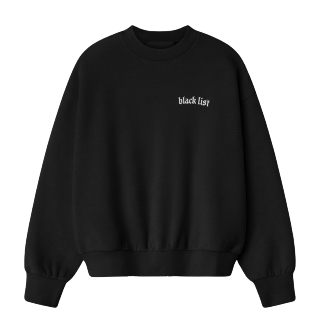 BLACKLIST ESSENTIAL BLACK SWEATSHIRT 2.0