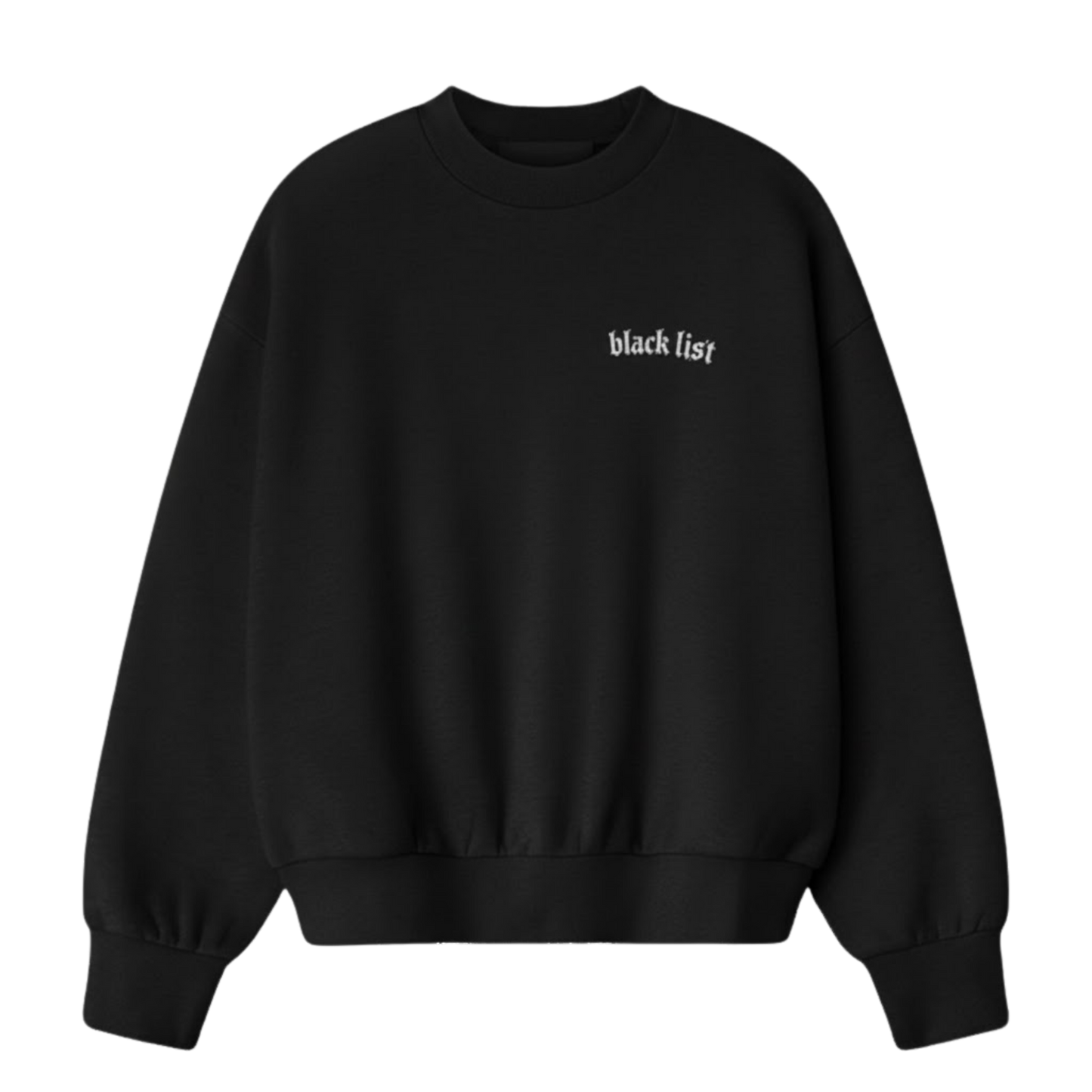 BLACKLIST ESSENTIAL BLACK SWEATSHIRT 2.0