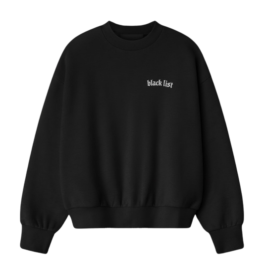 BLACKLIST ESSENTIAL BLACK SWEATSHIRT 2.0