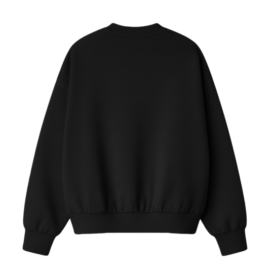 BLACKLIST ESSENTIAL BLACK OVERSIZED SWEATSHIRT 3.0