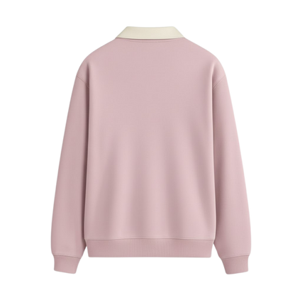 BLACKLIST CLASSIC BABY PINK POLO SWEATSHIRT