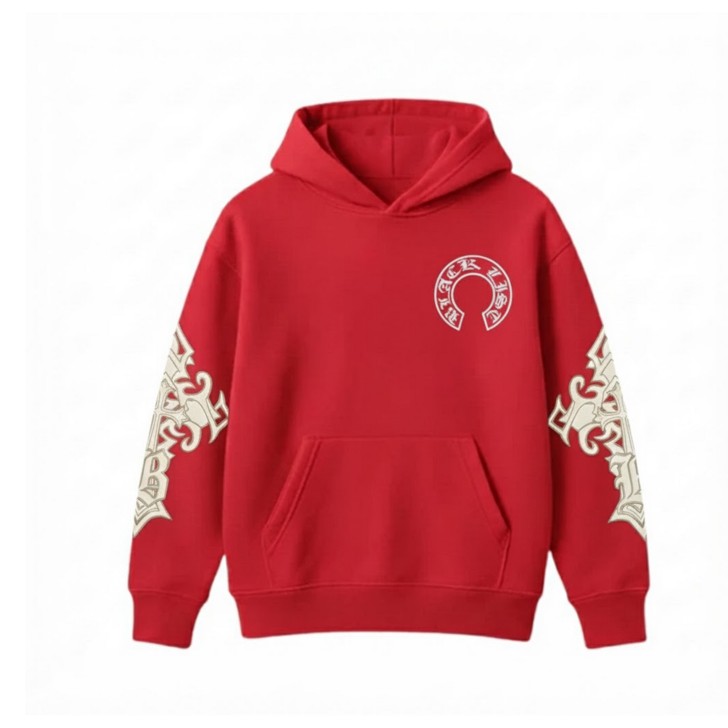 BLACKLIST CROSSES RED OVERSIZED HOODIE