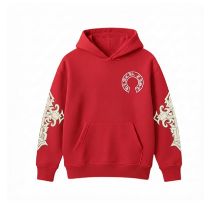 BLACKLIST CROSSES RED OVERSIZED HOODIE