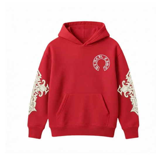 BLACKLIST CROSSES RED OVERSIZED HOODIE