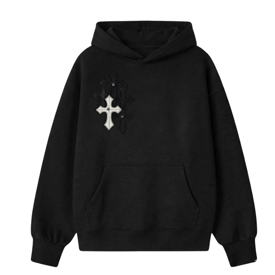 BLACKLIST CROSSES BLACK OVERSIZED HOODIE