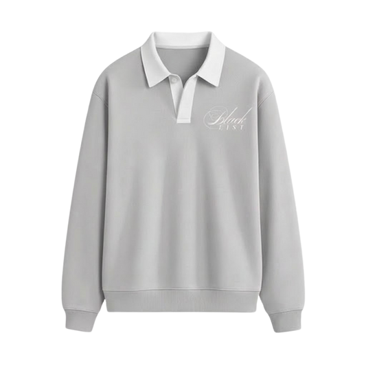 BLACKLIST CLASSIC BROOKLYN GREY POLO SWEATSHIRT