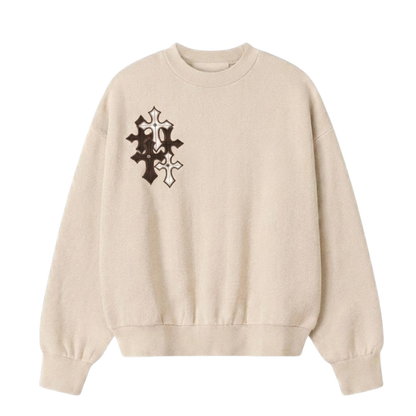 BLACKLIST ESSENTIAL CROSS DESERT SAND SWEATSHIRT