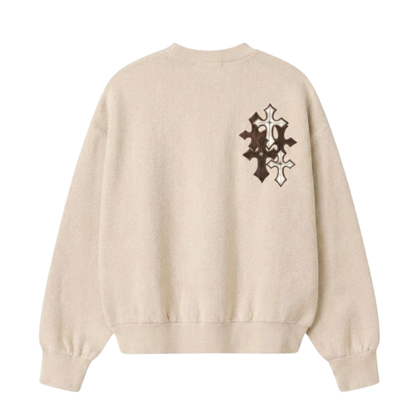 BLACKLIST ESSENTIAL CROSS DESERT SAND SWEATSHIRT