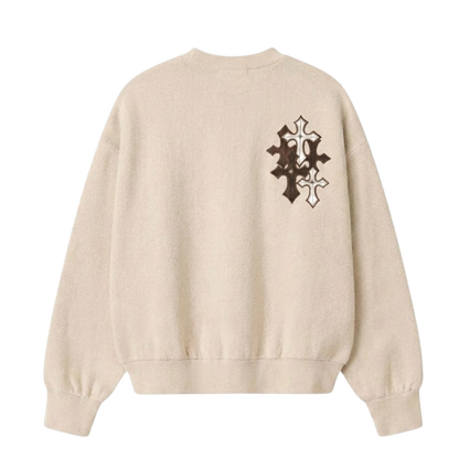 BLACKLIST ESSENTIAL CROSS DESERT SAND SWEATSHIRT