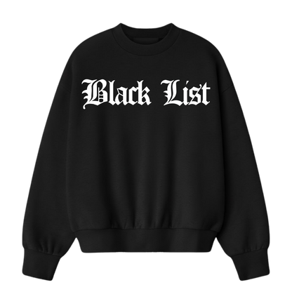 BLACKLIST CROSSES BLACK OVERSIZED SWEATSHIRT BASICS