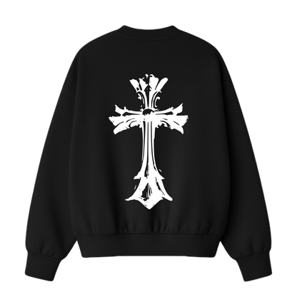 BLACKLIST CROSSES BLACK OVERSIZED SWEATSHIRT BASICS