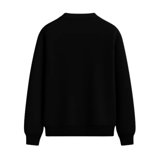 BLACKLIST CLASSIC CROSSES BLACK POLO SWEATSHIRT