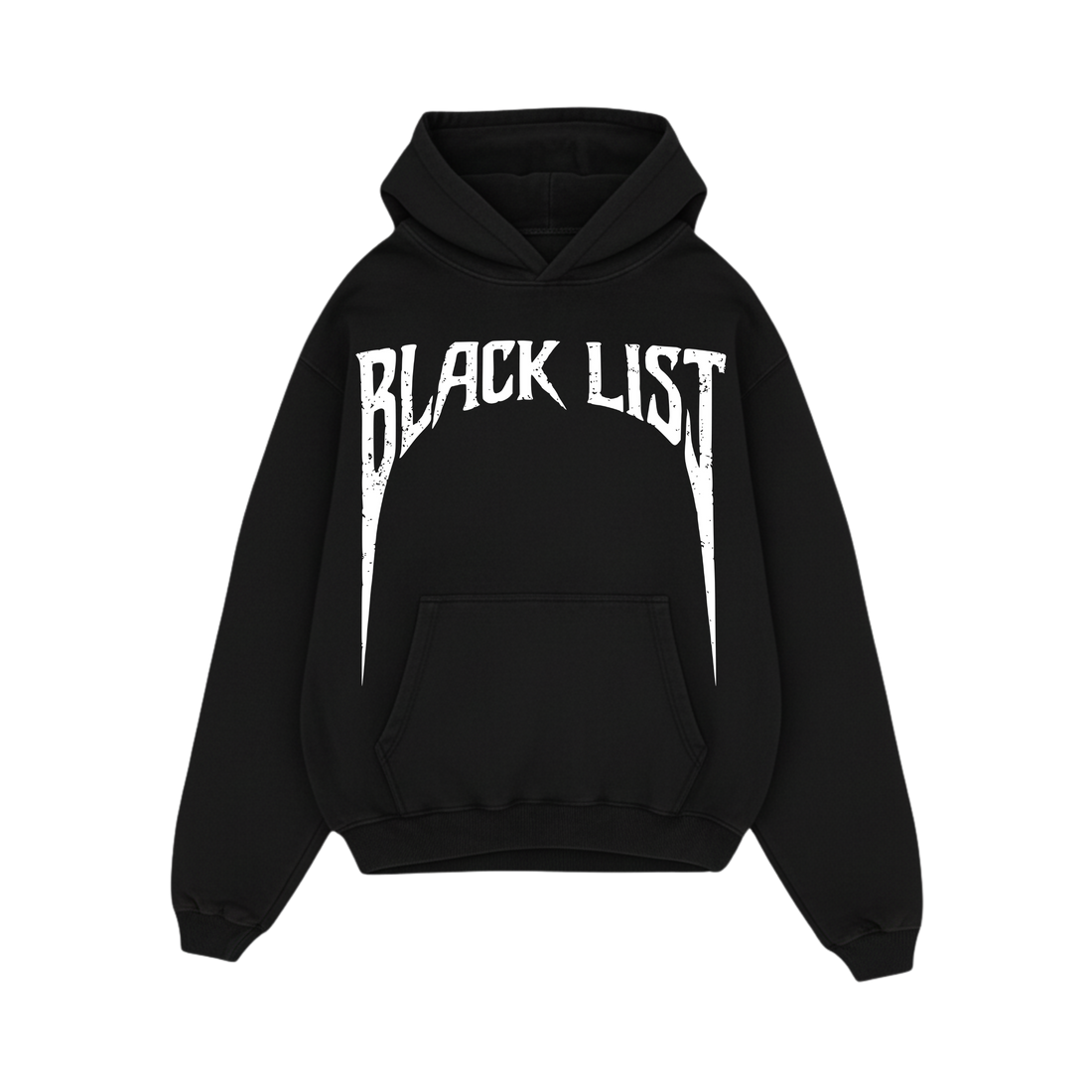 BLACK LIST OFFICIAL BLACK OVERSIZED HOODIE