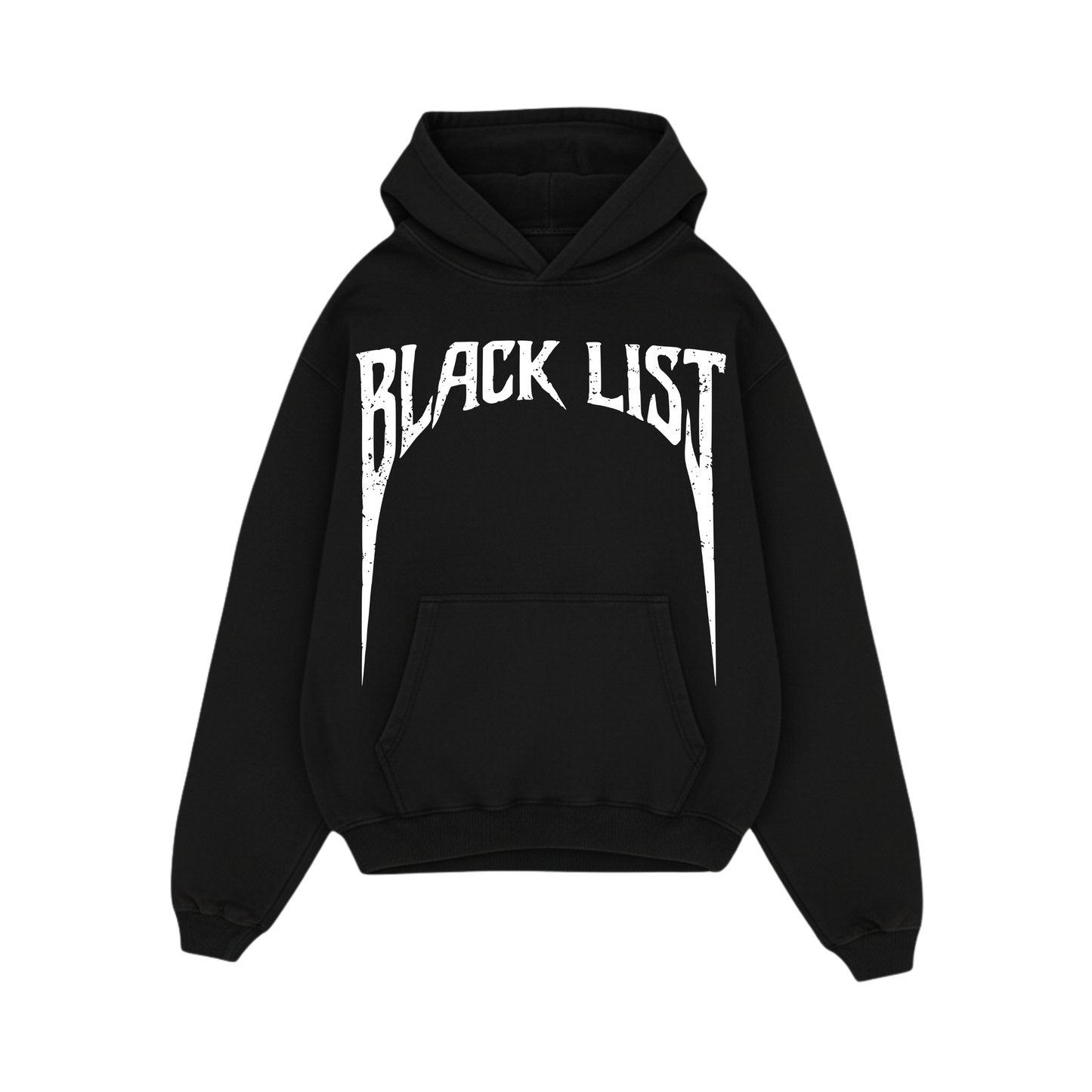 BLACK LIST OFFICIAL BLACK OVERSIZED HOODIE