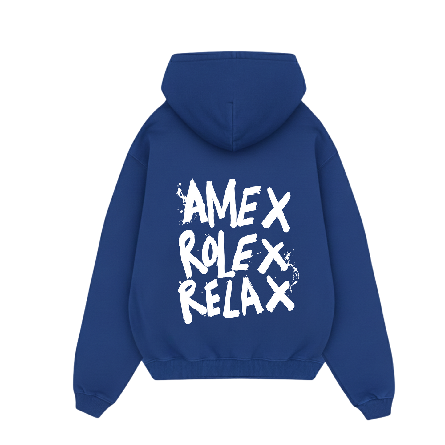 AMEX ROLEX RELAX BLUE OVERSIZED HOODIE