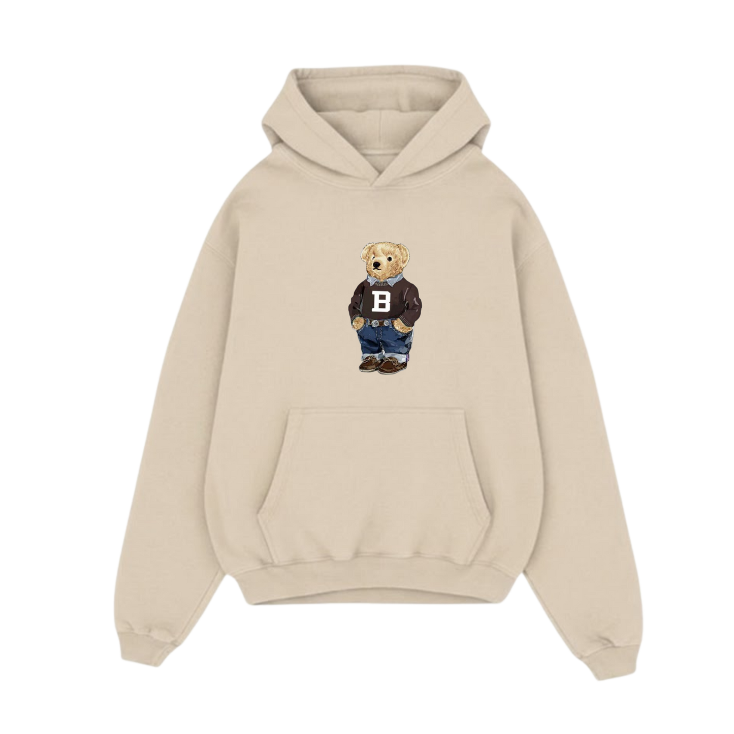 BLACK LIST CLASSIC BEAR BEIGE OVERSIZED HOODIE