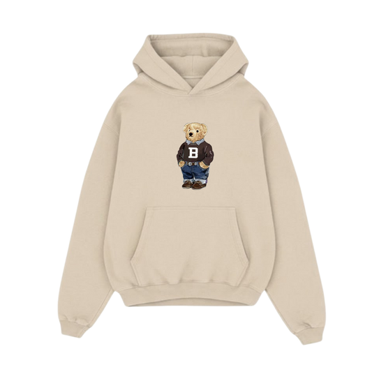 BLACK LIST CLASSIC BEAR BEIGE OVERSIZED HOODIE