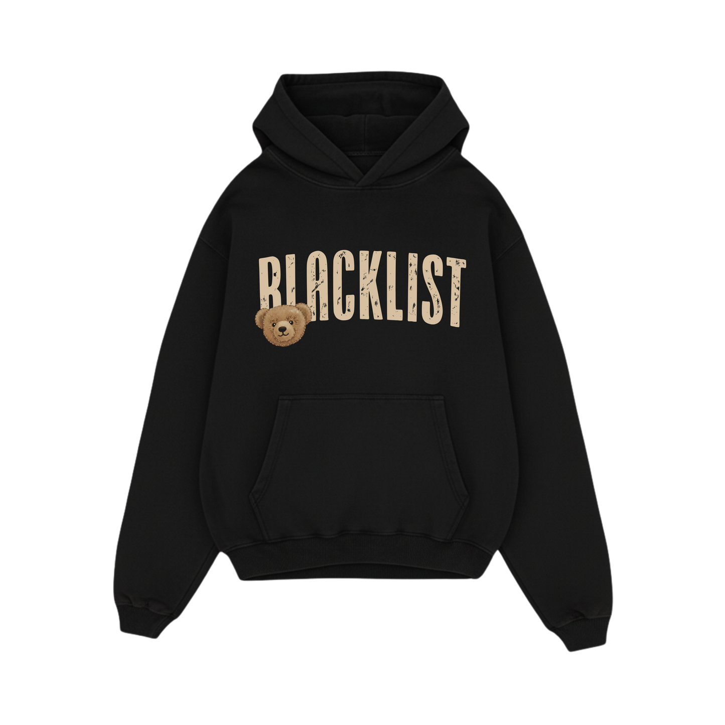 BLACKLIST BLACK BEAR OVERSIZED HOODIE