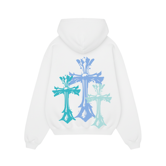 BLACKLIST CROSSES WHITE BASICS OVERSIZED HOODIE