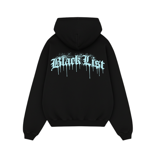 BLACKLIST DRIP ICE BLUE OVERSIZED HOODIE