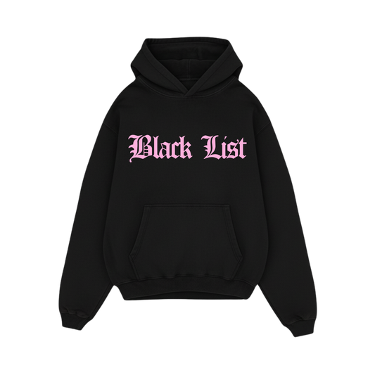 BLACKLIST CROSSES BLACK AND PINK BASICS OVERSIZED HOODIE