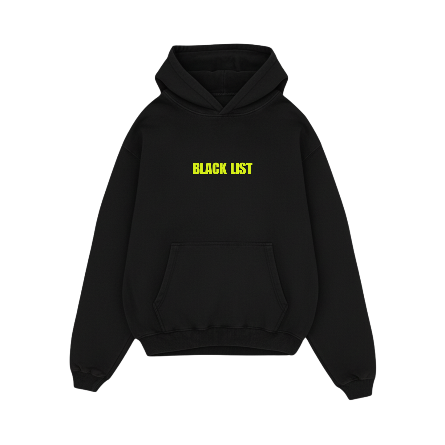 BLACKLIST DRIP NEON YELLOW OVERSIZED HOODIE