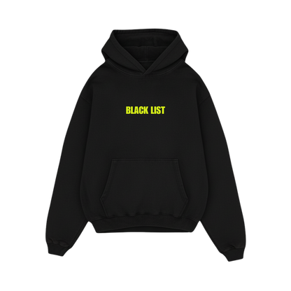 BLACKLIST DRIP NEON YELLOW OVERSIZED HOODIE