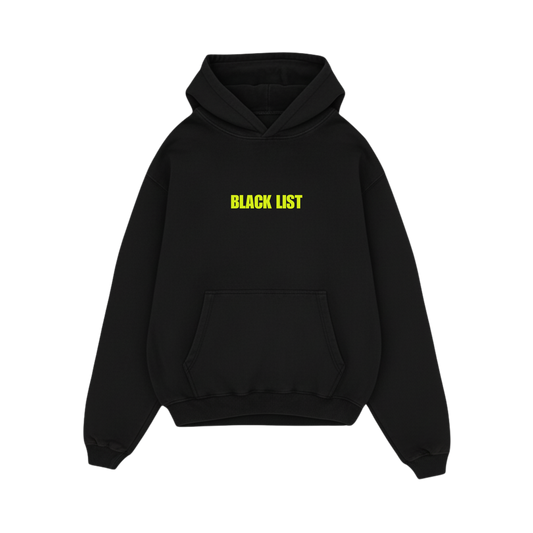 BLACKLIST DRIP NEON YELLOW OVERSIZED HOODIE